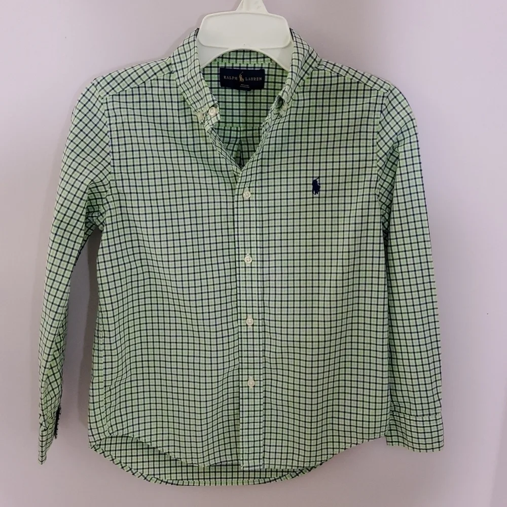 Ralph Lauren checkered boy's long Sleeves shirt
